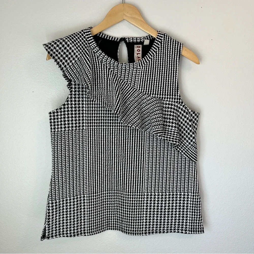 Anthropologie Dolan Left Coast Callan Ruffled Sleeveless Tank Top Blouse Small - Picture 2 of 7